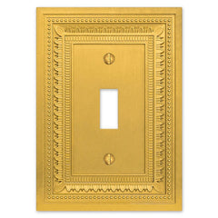 Filigree Border Satin Gold Cast - 1 Toggle Wallplate