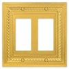 Filigree Border Satin Gold Cast - 2 Rocker Wallplate - Wallplate Warehouse 83RRSG - B 070686015100 2 Rocker
