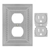 Filigree Border Satin Nickel Cast - 1 Duplex Wallplate - Wallplate Warehouse 83DCN - B 070686015292 1 Duplex