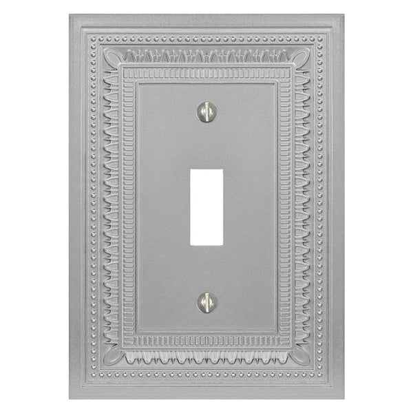 Filigree Border Satin Nickel Cast - 1 Toggle Wallplate - Wallplate Warehouse 83TN - B 070686015261 1 Toggle