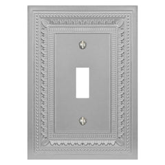 Filigree Border Satin Nickel Cast - 1 Toggle Wallplate