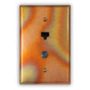 Flamed Copper - 1 Data Jack / 1 Cable Jack Wallplate - Wallplate Warehouse FLAMCOP1DJ1CJ 819332022877