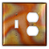 Flamed Copper - 1 Toggle / 1 Duplex Wallplate - Wallplate Warehouse FLAMCOP1T1D 819332022754 1 Toggle / 1 Duplex