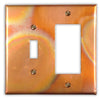 Flamed Copper - 1 Toggle / 1 Rocker Wallplate - Wallplate Warehouse FLAMCOP1T1R 819332022747 1 Toggle / 1 Rocker