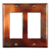 Flamed Copper - 2 Rocker Wallplate - Wallplate Warehouse FLAMCOP2R 819332022709 2 Rocker