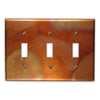 Flamed Copper - 3 Toggle Wallplate - Wallplate Warehouse FLAMCOP3T 819332022662 3 Toggle
