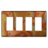 Flamed Copper - 4 Rocker Wallplate - Wallplate Warehouse FLAMCOP4R 819332022723 4 Rocker