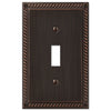 Georgian Aged Bronze Cast - 1 Toggle Wallplate - Wallplate Warehouse 54TVB 070686553053 1 Toggle
