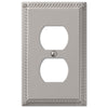 Georgian Satin Nickel Cast - 1 Duplex Wallplate - Wallplate Warehouse 54DN 070686452899 1 Duplex