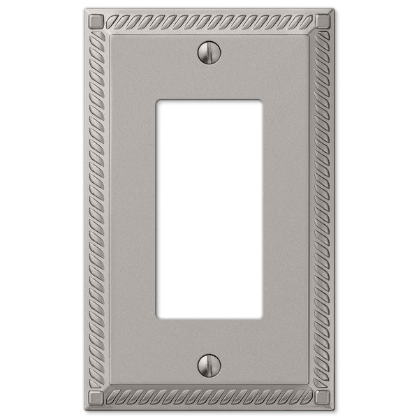 Georgian Satin Nickel Cast - 1 Rocker Wallplate - Wallplate Warehouse 54RN 070686453933 1 Rocker