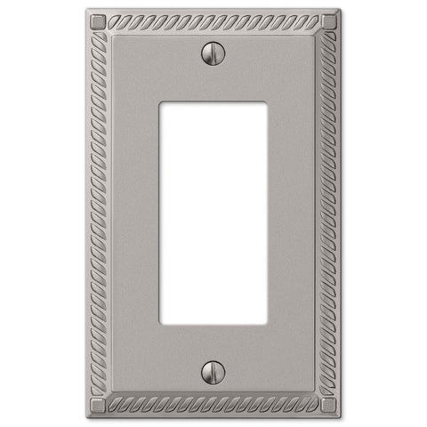 Georgian Satin Nickel Cast - 1 Rocker Wallplate - Wallplate Warehouse 54RN 070686453933 1 Rocker