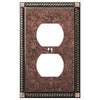 Georgian Tumbled Aged Bronze Cast - 1 Duplex Wallplate - Wallplate Warehouse 54DAZ 070686559390 1 Duplex