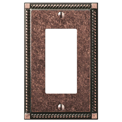 Georgian Tumbled Aged Bronze Cast - 1 Rocker Wallplate - Wallplate Warehouse 54RAZ 070686559406 1 Rocker