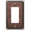 Georgian Tumbled Aged Bronze Cast - 1 Rocker Wallplate - Wallplate Warehouse 54RAZ 070686559406 1 Rocker