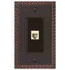 Greek Key Aged Bronze Cast - 1 Phone Jack Wallplate - Wallplate Warehouse 42PHDB 070686580882 Phone Jacks