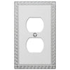 Greek Key Frosted Chrome Cast - 1 Duplex Wallplate - Wallplate Warehouse 42DSCH 070686559352 1 Duplex