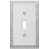 Greek Key Frosted Chrome Cast - 1 Toggle Wallplate - Wallplate Warehouse 42TSCH 070686559345 1 Toggle