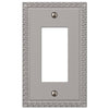 Greek Key Satin Nickel Cast - 1 Rocker Wallplate - Wallplate Warehouse 42RN 070686569702 1 Rocker