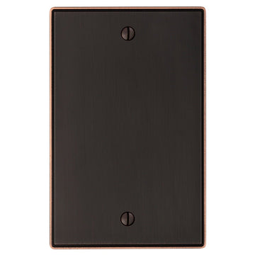 Halle Aged Bronze Cast - 1 Blank Wallplate - Wallplate Warehouse 70BDB 070686001677 1 Blank