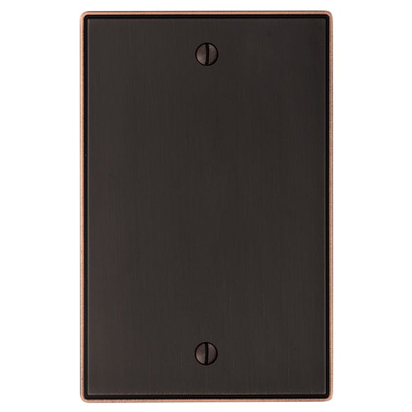 Halle Aged Bronze Cast - 1 Blank Wallplate - Wallplate Warehouse 70BDB 070686001677 1 Blank