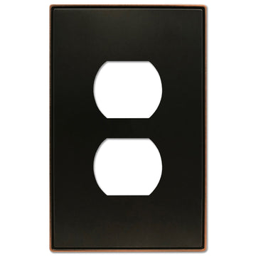 Halle Aged Bronze Cast - 1 Duplex Wallplate - Wallplate Warehouse 70DDB 070686001554 1 Duplex