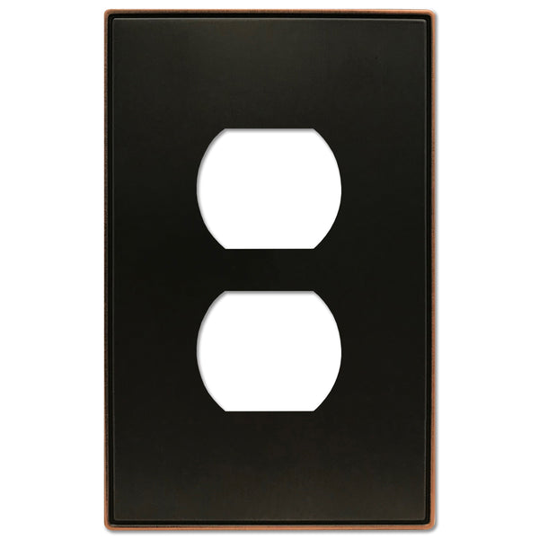 Halle Aged Bronze Cast - 1 Duplex Wallplate - Wallplate Warehouse 70DDB 070686001554 1 Duplex