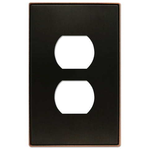 Halle Aged Bronze Cast - 1 Duplex Wallplate - Wallplate Warehouse 70DDB 070686001554 1 Duplex