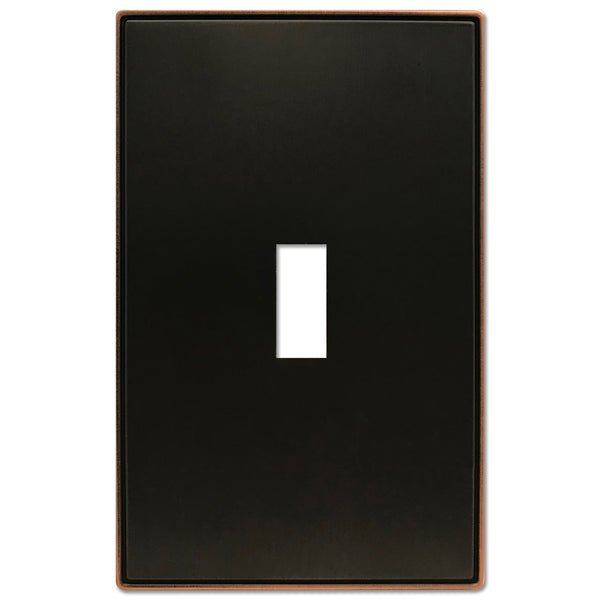 Halle Aged Bronze Cast - 1 Toggle Wallplate - Wallplate Warehouse 70TDB 070686001516 1 Toggle