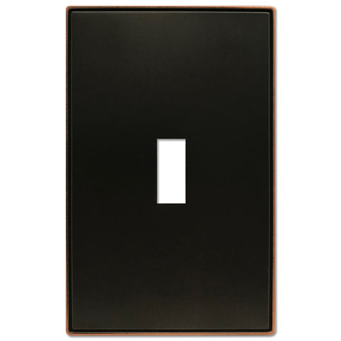 Halle Aged Bronze Cast - 1 Toggle Wallplate - Wallplate Warehouse 70TDB 070686001516 1 Toggle