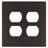 Halle Aged Bronze Cast - 2 Duplex Wallplate - Wallplate Warehouse 70DDDB 070686001561 2 Duplex