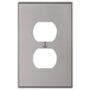 Halle Brushed Nickel Cast - 1 Duplex Wallplate - Wallplate Warehouse 70DBN 070686001349 1 Duplex