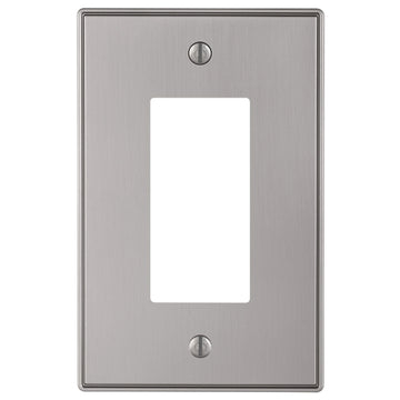 Halle Brushed Nickel Cast - 1 Rocker Wallplate - Wallplate Warehouse 70RBN 070686001387 1 Rocker