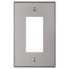 Halle Brushed Nickel Cast - 1 Rocker Wallplate - Wallplate Warehouse 70RBN 070686001387 1 Rocker