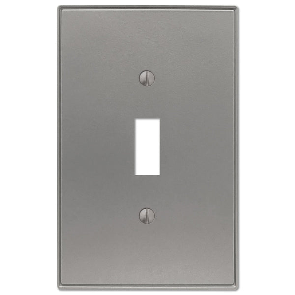 Halle Brushed Nickel Cast - 1 Toggle Wallplate - Wallplate Warehouse 70TBN 070686001301 1 Toggle