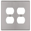 Halle Brushed Nickel Cast - 2 Duplex Wallplate - Wallplate Warehouse 70DDBN 070686001356 2 Duplex