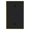 Halle Matte Black w/ Champagne Bronze Border Cast - 1 Blank Wallplate - Wallplate Warehouse 70B - MBCB - B 070686021514 1 Blank
