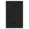 Halle Matte Black w/ Nickel Border Cast - 1 Blank Wallplate - Wallplate Warehouse 70B - MBBN - B 070686021484 1 Blank