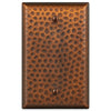 Hammered Aged Copper Steel - 1 Blank Wallplate - Wallplate Warehouse 156BAC - B 070686017548 1 Blank