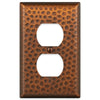 Hammered Aged Copper Steel - 1 Duplex Wallplate - Wallplate Warehouse 156DAC - B 070686017456 1 Duplex