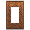 Hammered Aged Copper Steel - 1 Rocker Wallplate - Wallplate Warehouse 156RAC - B 070686017487 1 Rocker
