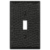 Hammered Matte Black Steel - 1 Toggle Wallplate - Wallplate Warehouse 156TMB - B 070686017647 1 Toggle