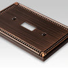 Imperial Bead Aged Bronze Cast - 4 Toggle Wallplate - Wallplate Warehouse 74T4DB 070686577646 4 Toggle