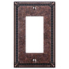 Imperial Bead Tumbled Aged Bronze Cast - 1 Rocker Wallplate - Wallplate Warehouse 74RAZ 070686577790 1 Rocker