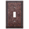 Imperial Bead Tumbled Aged Bronze Cast - 1 Toggle Wallplate - Wallplate Warehouse 74TAZ 070686577769 1 Toggle