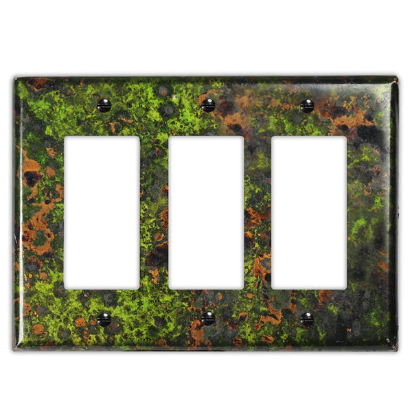 Irish Moss Copper - 3 Rocker Wallplate - Wallplate Warehouse IRMOCOP3R 819332022952 3 Rocker