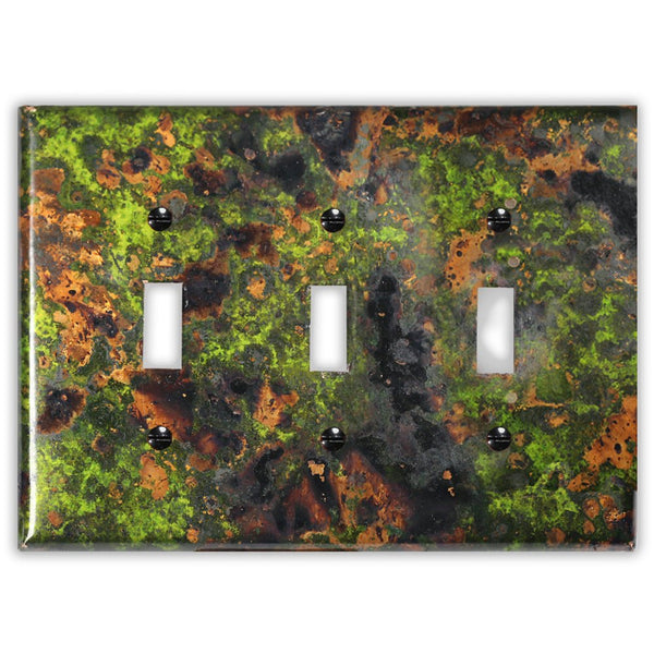 Irish Moss Copper - 3 Toggle Wallplate - Wallplate Warehouse IRMOCOP3T 819332022907 3 Toggle