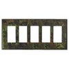 Irish Moss Copper - 5 Rocker Wallplate - Wallplate Warehouse IRMOCOP5R 819332022976 5 Rocker
