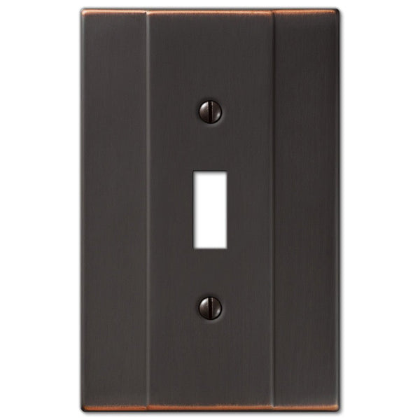 Italia Aged Bronze Steel - 1 Toggle Wallplate - Wallplate Warehouse 147TDB 070686570678 1 Toggle
