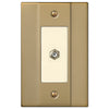 Italia Brushed Bronze Steel - 1 Cable Jack Wallplate - Wallplate Warehouse 147CXBZ 070686580141 Cable Jacks