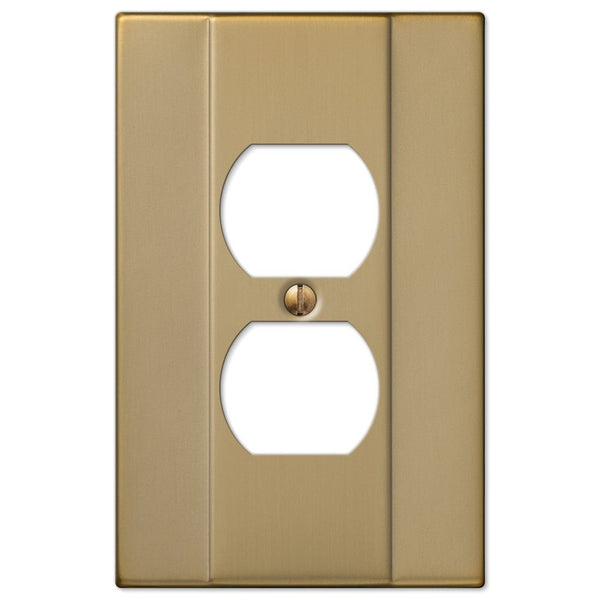 Italia Brushed Bronze Steel - 1 Duplex Wallplate - Wallplate Warehouse 147DBZ 070686570777 1 Duplex